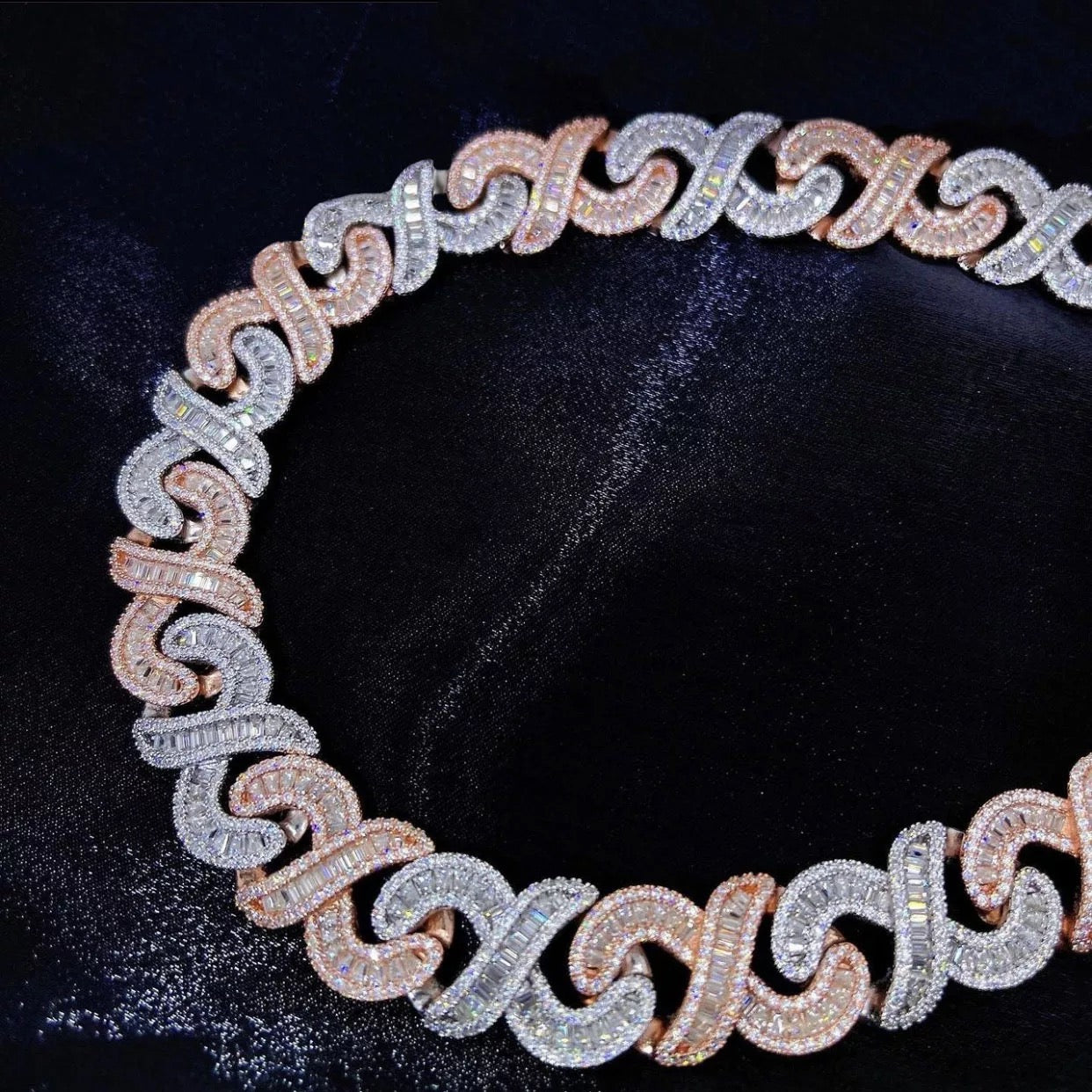 12MM Multikleur Infinity Cuban Link Ketting