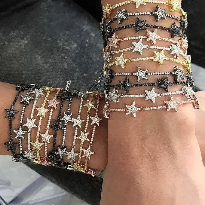 Rose Gold Plated Celestial Star Bracelet