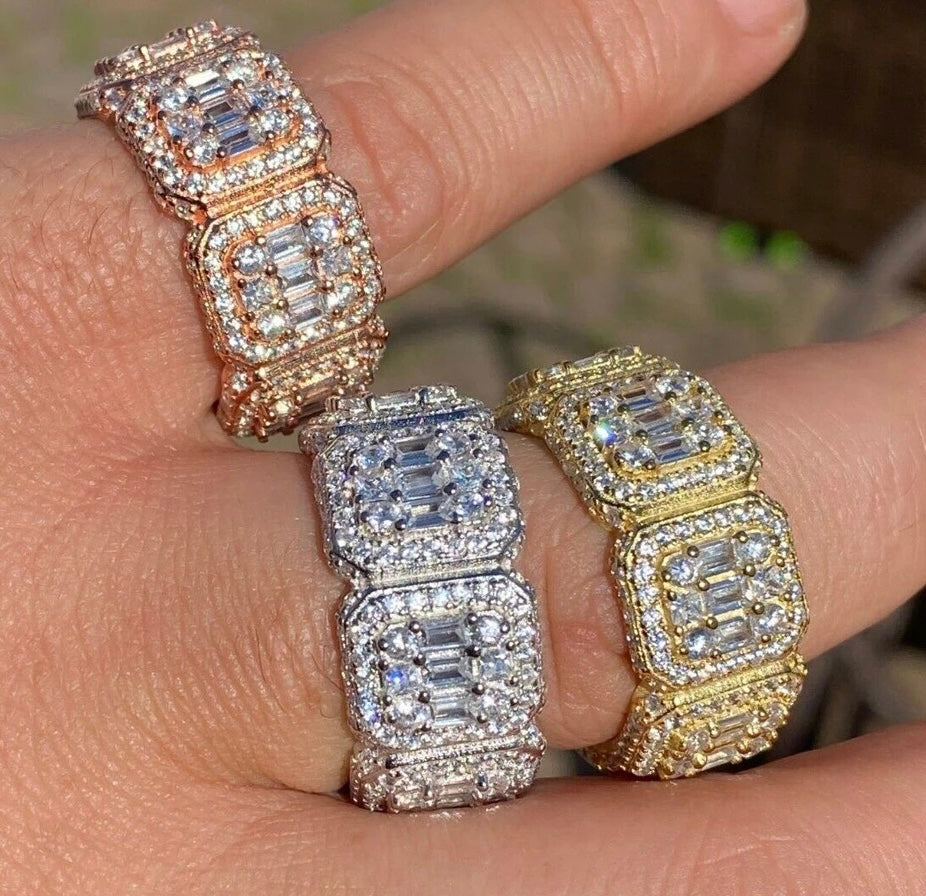 Bague Grappe Carrée