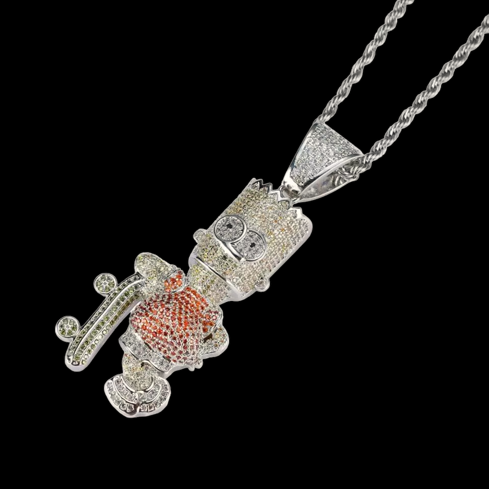 Cartoon met skateboard