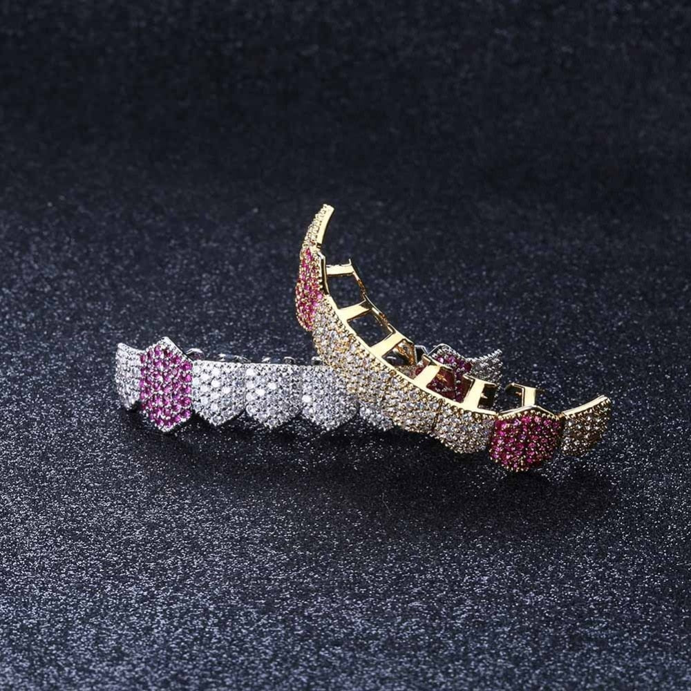 Grill Fang plaqué argent rose royal