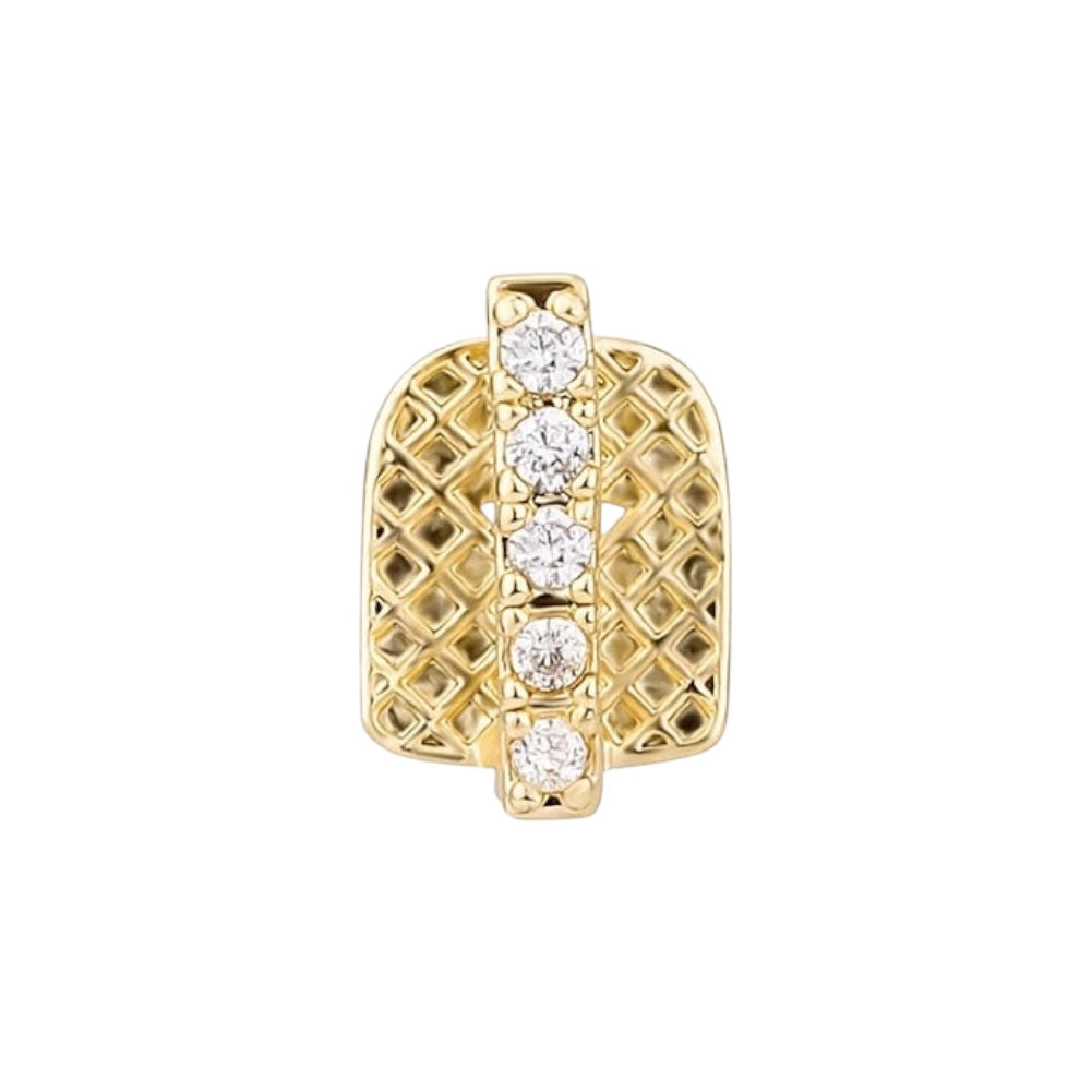 ICED OUT Stripe Tooth – Gold Plated