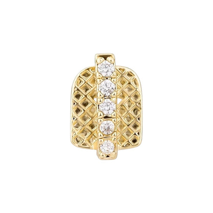 ICED OUT Stripe Tooth – Gold Plated