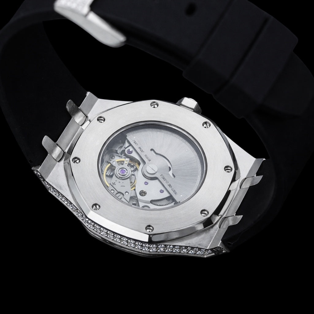 Royal Majestic Baton 42mm – Moissanite Horloge