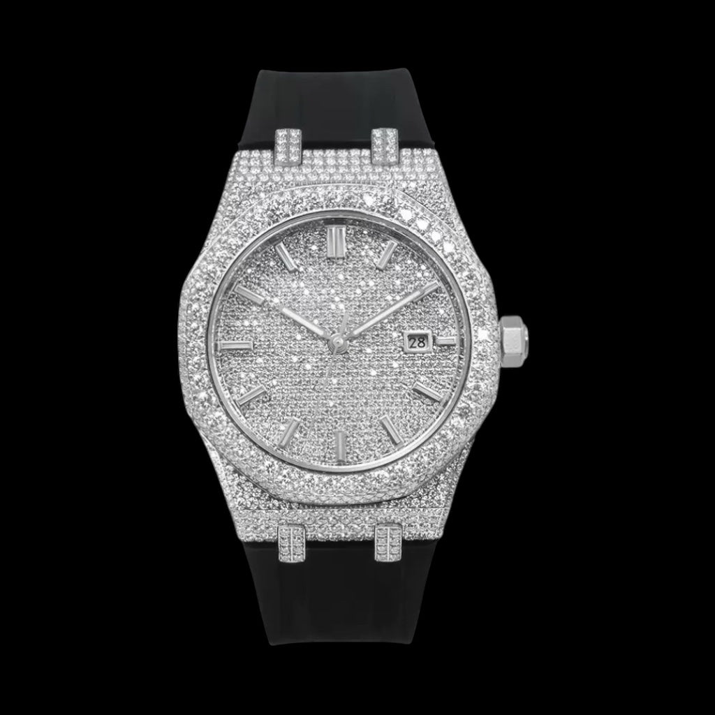 Royal Majestic Baton 42mm – Moissanite Horloge