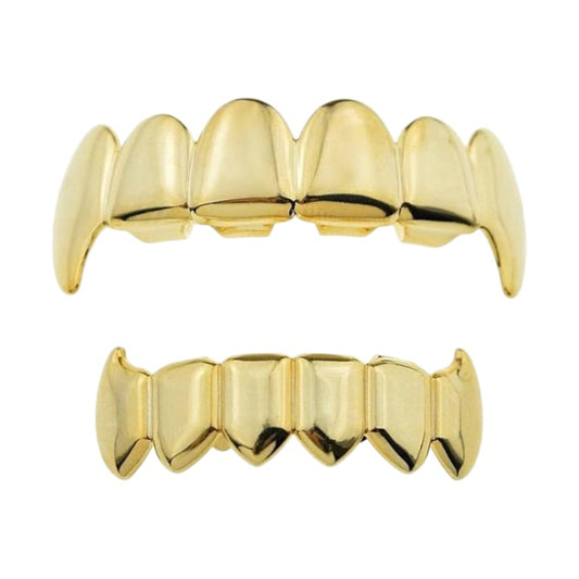 Gold-plated Fang Grillz Set