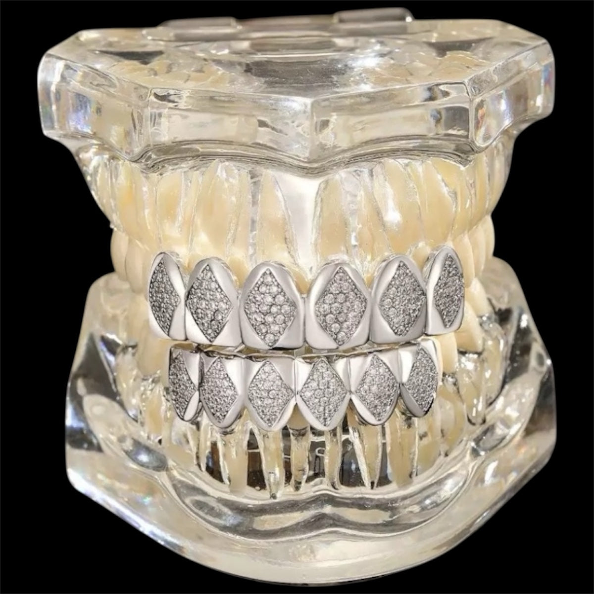 6/6 Diamond Panel ICED Grillz Set