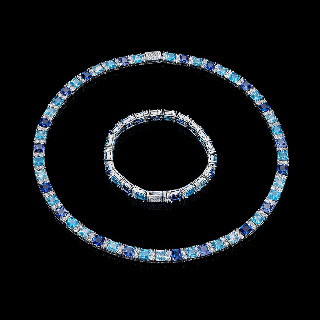Iced Blue Royale Tennis Chain