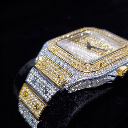 Montre King Square multicolore Fully Iced out
