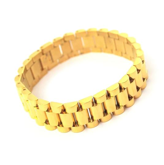 Bracelet à maillons Rolex Link présidentiel en plaqué or