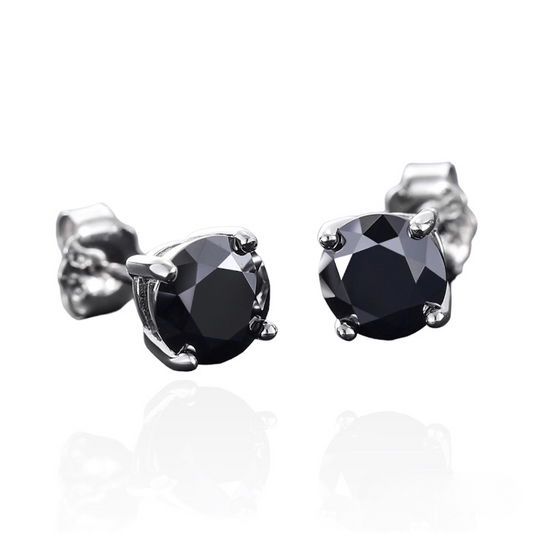 Black Diamond Moissanite Earrings