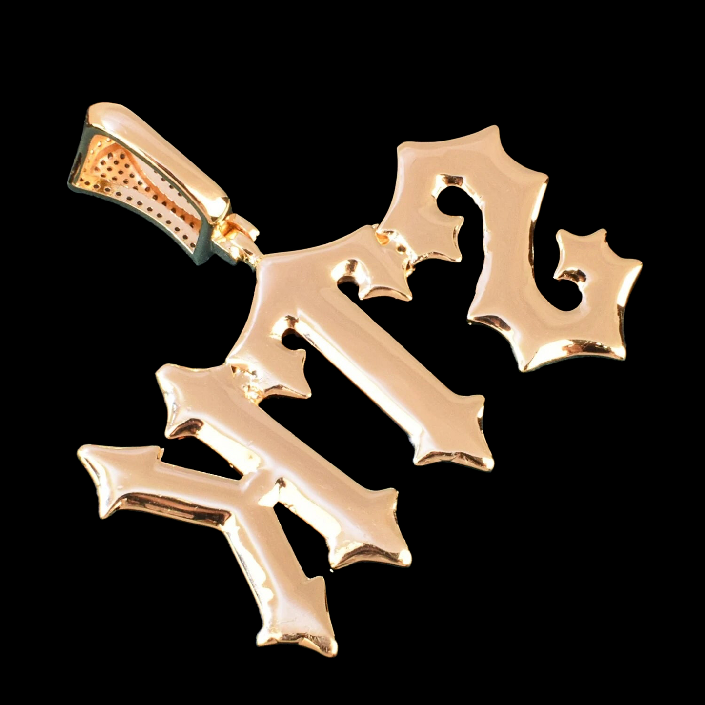 Gold Plated Custom Trap Style Naamhanger