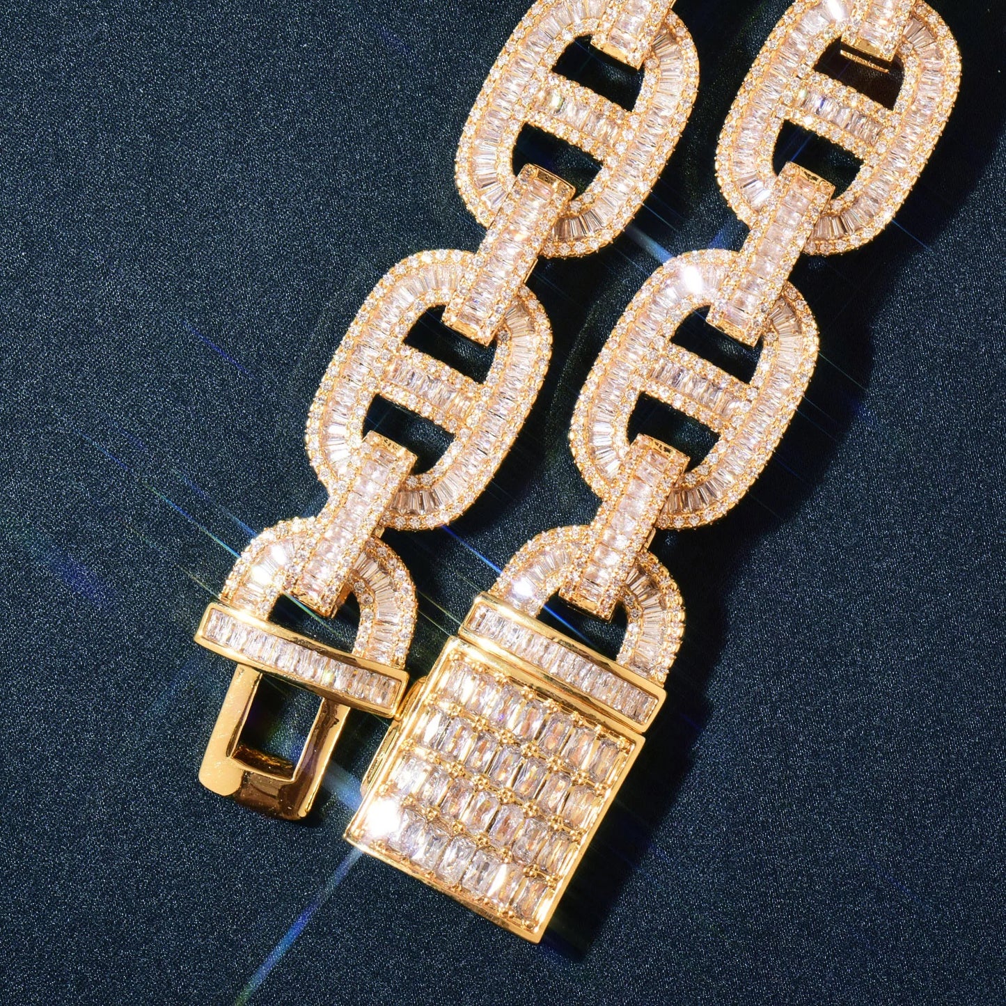 18MM Gold Plated Gucci Link baguette Ketting