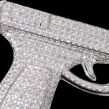 Custom Made Moissanite Diamanten Glock Gun
