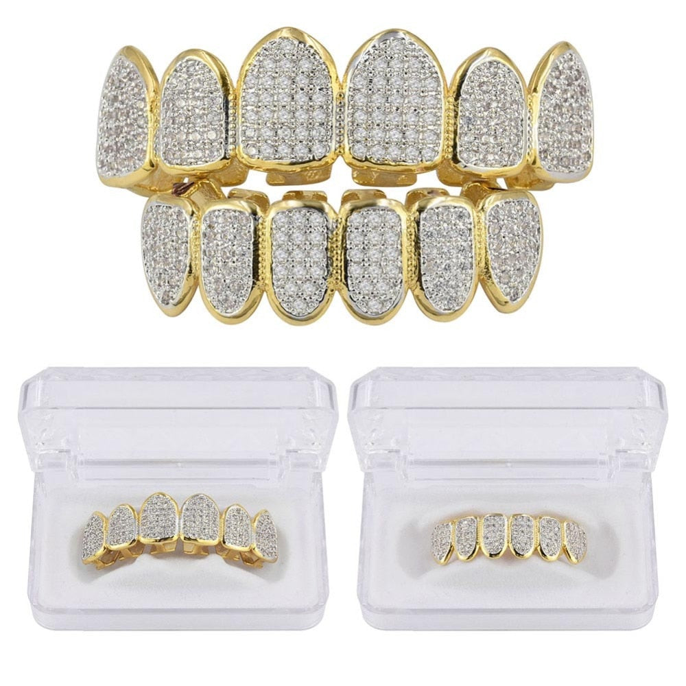 6/6 Multi Iced Out Grillz Ensemble
