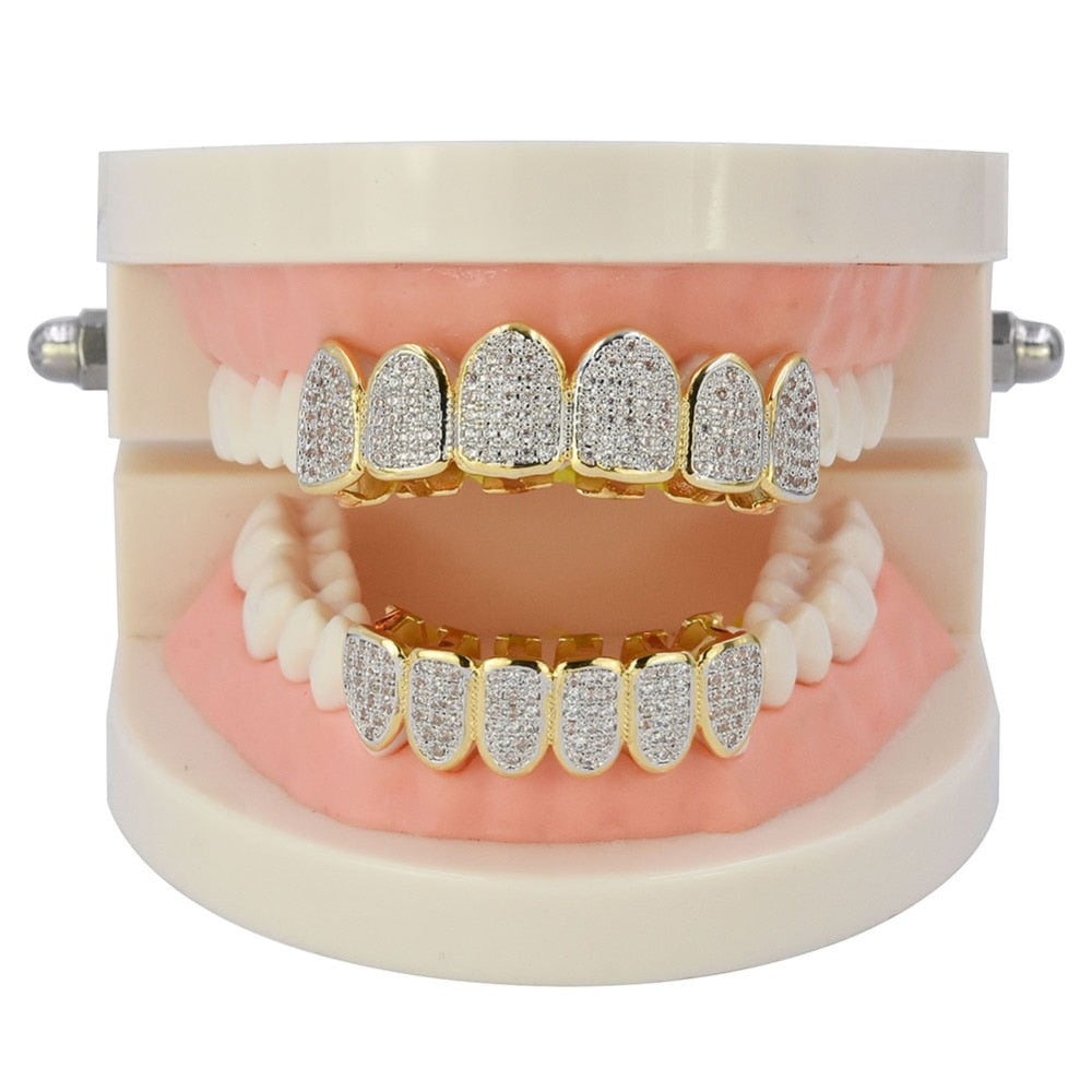 6/6 Multi Iced Out Grillz Ensemble